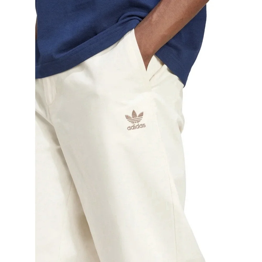 Adidas Men's Trefoil Essentials Chino Pants Size 36 White NWT